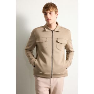 Defacto Regular Fit Polo Collar Zip-Up Jacket