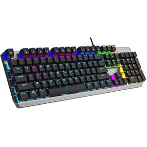 Aula AUL.A FZ066-II Wind Mechanical Gaming Keyboard – Multi-Mode RGB Lighting, Double Injection Buttons, 60 Million Clicks, N-Key Rollover, Metal Design, Resistant USB Cord, (Arabic/English)