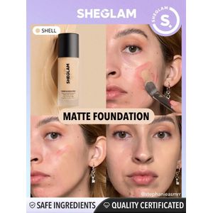 SHEGLAM SHEGLAM كريم أساس مطفي مسامي يدوم طويلاً Complexion Pro - Shell