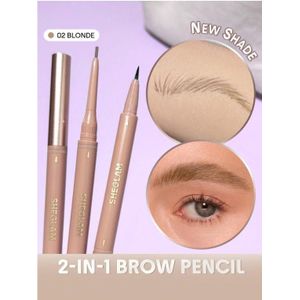 SHEGLAM Original Brows On Demand 2 In 1 Brow Pencil Blonde Waterproof Sweat Proof Long Lasting Eyebrow Pen & Cream Gel