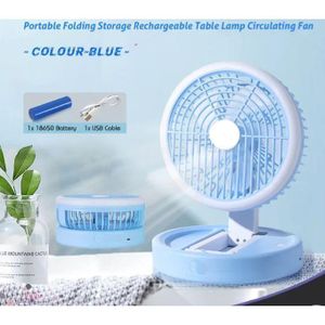 Table Fan with LED Lamp