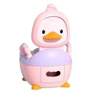 بوتي أطفال تعليمية على شكل بطة مع درج للتنظيف ومقابض أمان