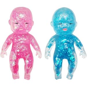 Glitter Doll Squishies Stress Ball (Blue+Pink)