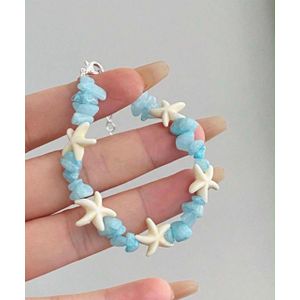 Bracelets The bracelet is made of aquamarine, a natural stone known for its soothing properties and charming sky-blue color. Each piece is unique, adding a touch of exclusivity to every bracelet