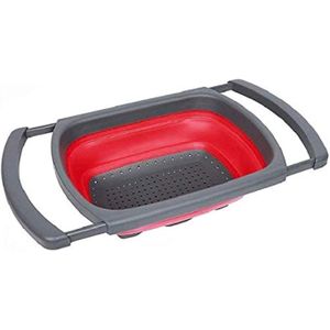 مصفاة مطبخ قابلة للطي من السيليكون مع مقابض قابلة للتمدد