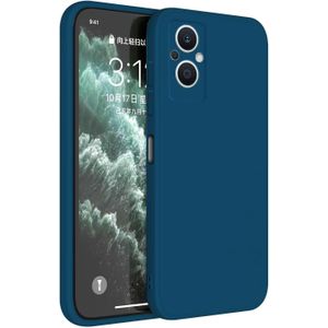  جراب حماية لكاميرا اوبو A96 الجيل الخامس 5G/ اوبو رينو 7Z 5G/ اوبو رينو 8Z 5G، حماية فائقة النحافة من السيليكون والبولي يوريثين الحراري الناعم والماص للصدمات لموبايل اوبو A96 / اوبو رينو 7Z (أزرق) 