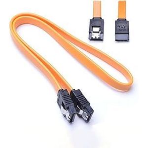 Zonic Z1142 Cable SATA 3.0 pin Extension Cable Data Cable 6Gbps with Locking Latch Plug for Hard Disk/CD Rom 40cm - Orang