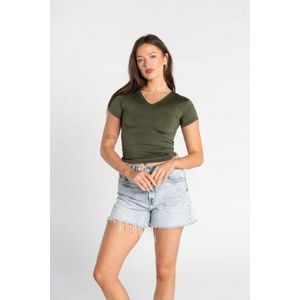 OUTDATED V Neck Short Sleeve - Dark Olive