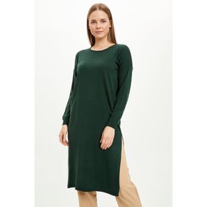 Defacto Woman C Neck Regular Fit Tunic - D.Green