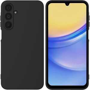 جراب من السيليكون ناعم جداً وهلام السيليكون ومطاط مقاوم للصدمات مع لمسة نهائية غير لامعة وبطانة داخلية من القماش، متوافق مع Samsung Galaxy A16 (لون أسود)