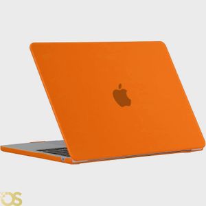 Os كفر هارد شيل لماك بوك إير 15 بوصة متوافق مع موديلات A3241 M4 إصدار 2025، A3114 M3 إصدار 2024، A2941 M2 إصدار 2023 (غلاف برتقالي مطفي)