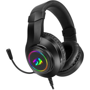 Redragon سماعة رأس للألعاب سلكية من نوع Hylas RGB مزودة بميكروفون (H260، اسود)