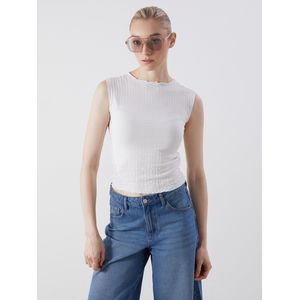 LC Waikiki Crew Neck Textured Blouse
