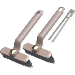 360 Moving Cleaning Brush for Tight Spaces - 3 Pieces with Tweezers for Hair Removal - Flexible and Practical for Cleaning Floors and Corners Easily - 