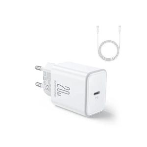 JOYROOM Jr-TCF06EU PD 20W Fast Charger + 1m Type-C To Type-C Data Cable – White