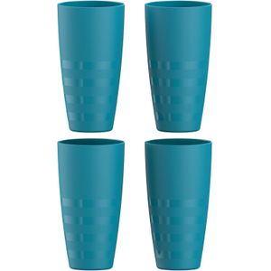 M Design Eden Large Cup 520 ml - Pack of 4 - BPA Free, Microwave Safe, Dishwasher Safe, Food Safe - Teal