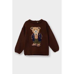 Defacto بلوفر تريكو اولادي قصة عادية بطبعة دب