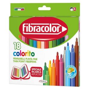 etafelt Fine Point Super washable Markers 18 Pcs Fibracolor