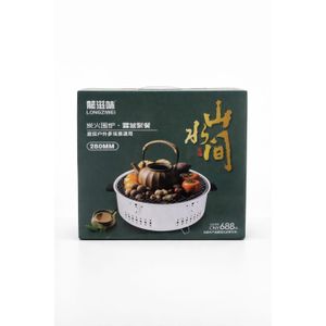 شواية الفحم، شواية باربكيو خالية من الدخان متعددة الاستخدامات صغيرة، مجموعة شواية فحم دائرية للتخييم في الهواء الطلق، مستخدمة للتجمعات العائلية وحفلات الشواء، هدايا عيد الربيع، ملحقات مطبخ للباربكيو