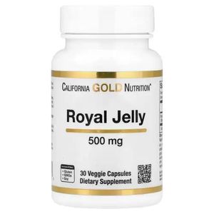 CALIFORNIA GOLD NUTRITION غذاء ملكات النحل، 500 ملجم، 30 كبسولة نباتية