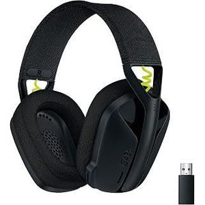 Logitech G435 LIGHTSPEED Wireless Bluetooth Gaming Headset - Lightweight, built-in mics, 18h battery, compatible with Dolby Atmos, PC, PS4, PS5, Nintendo Switch, Mobile - Black Headphones Headset