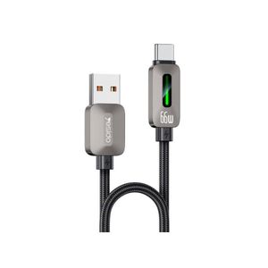 Yesido CA137C 66W USB to Type-C Streamer Light Data Cable, Length: 1.2m(Grey)