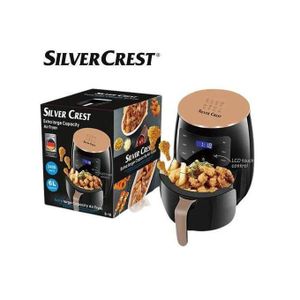 SILVER CREST قلاية هوائية بدون زيت سيلفر كرست 6 لتر ديجيتال 2400 وات بشاشة تاتش LCD ذكية وبرامج طهي متعددة وسلة مانعة للالتصاق لتحمير وشوي صحي للمطبخ موديل S-18 (قد يختلف الشكل واللون)، أفضل أجهزة المطبخ الكهربائية المنزلية