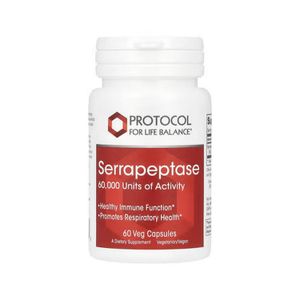 Protocol For Life Balance  Serrapeptase 33 mg, 60 Vegetarian Capsules
