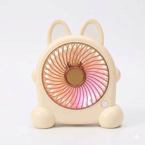Portable LED Rabbit Fan – 3 Speeds + Multi-Color Light