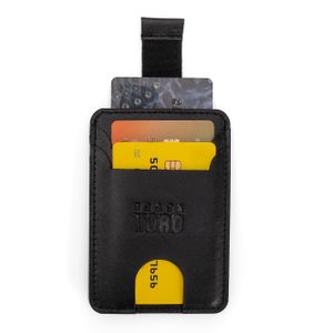 Testa Toro حامل بطاقات من الجلد الطبيعي – W15 – تصميم بريميم + ميزة السحب السريع + جيوب متعددة للحفاظ على التنظيم