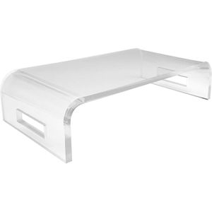 BEST MEDIA 12mm Thickness Heavy Duty 17'' Monitor Stand Riser Computer Stand PC Desk Stand for Keyboard Storage & Multi-Media Laptop Printer TV Screen