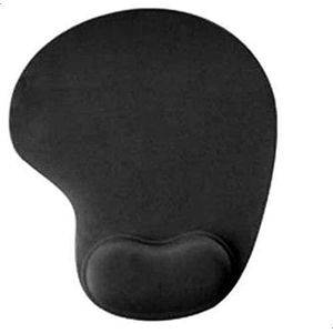 قاعدة ماوس مطاطية مع دعامة للمعصم (أسود)