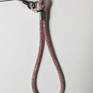 General Electric Short pink crystal mobile phone chain