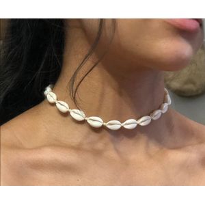 White shell necklace choker outlet