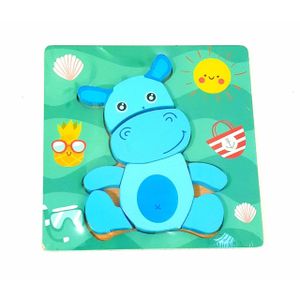 لعبة ألغاز خشبية للأطفال 4 قطع - تعليمية مبكرة