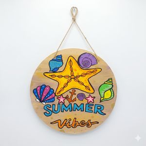 "SUMMER Vibes" Wooden Coastal Wall Decor