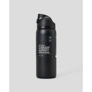 Insulated Water Bottle with Built-In Straw, 32oz, Black