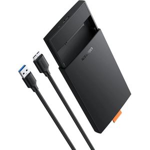 Ugreen علبة قرص صلب خارجي، محول USB 3.0 إلى SATA III، متوافقة مع أقراص SATA SSD وHDD مقاس 2.5 بوصة، بسماكة 9.5 مم و7 مم، مزودة بتقنية UASP، متوافقة مع أقراص HDD وSSD وWD وSeagate وToshiba وSamsung وPS4 وXbox، سهلة التركيب بدون أدوات.