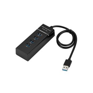 4 Port USB 3.0 Hub Super Speed 5 Gbps Converter Cable Adapter Black