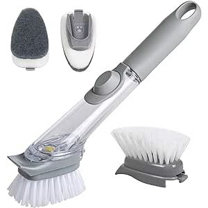 Soap Dispensing Brush, Dishwashing Cleaning Scrubber