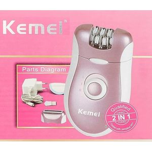 Kemei جهاز إزالة الشعر النسائي كيمي متعدد الوظائف القابل للشحن