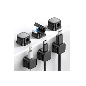 6 Pack Self Adhesive Cord Organizer Holder, Cable Clips, Under Desk Cable Management, Hide or Organize Phone USB Charger Cable for Home,Office,Car,Nightstand