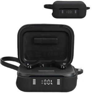 جراب حماية متوافق مع جهاز Soundcore P41i من شركة إنكر، جراب سيليكون لجهاز Soundcore P41i من شركة إنكر، جراب محمول مقاوم للخدش مع حلقة تعليق (أسود)