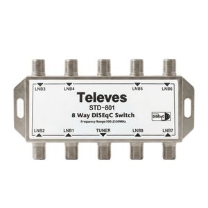 Televes STD-801 Diseqc Switch -8 Ports -Silver 