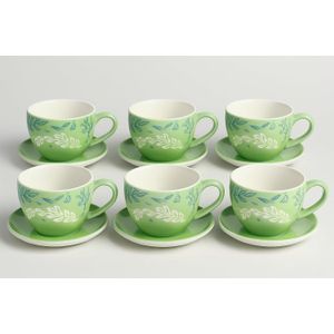 كوب شاي سيراميك T32-08 سعة 200 مل، تصميم عصري