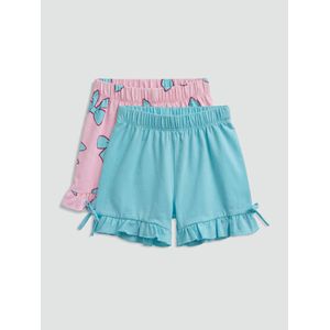 LC Waikiki Girl's Ribbed 2 Pack Shorts