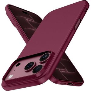  for iPhone 18 Pro Max Case Slim Thin Soft Touch, Wine Red
