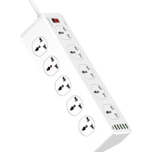 LDNIO SC10610 2500W 10 SOCKETS with 5 USB Ports and 1 TYPE-C PD PORT, DESKTOP EXTENSION HOME CHARGER with 2M EU POWER CORD