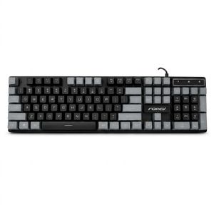 Forev Professional Gaming Keyboard with White Backlight, Suspended Keycaps, and Waterproof Design Model FV-Q8 - Black