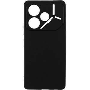 shantime TPU Phone Case Compatible with Tecno Pova 6 4G, Slim Shockproof Soft Cover with Anti-Scratch Design and Precise Cutouts for Full Protection (Black)